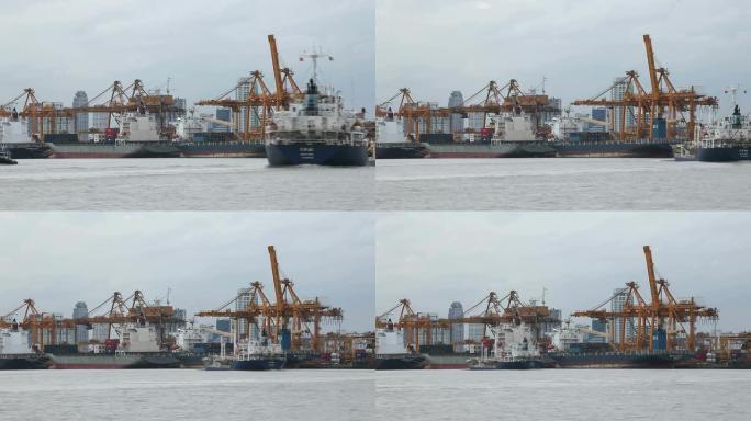 航运港口海运码头港口轮船外贸易运输物流集
