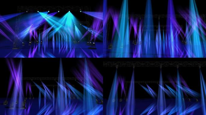 舞台灯光秀，3D渲染。