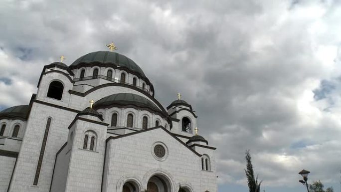 贝尔格莱德塞尔维亚东正教大教堂圣萨瓦视频剪辑