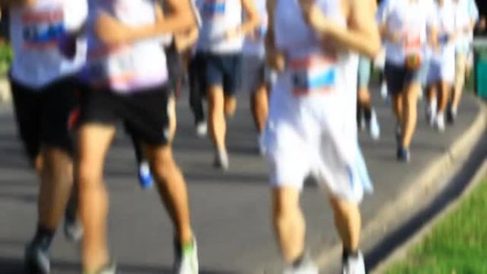 HD：马拉松跑步城市赛事人群挑战自我