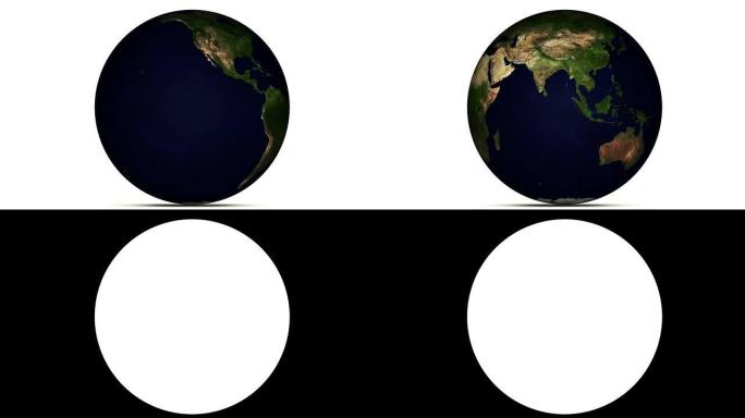 行星地球正确旋转1080p（阿尔法通道）循环