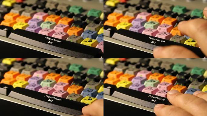 视频编辑键盘彩色键盘