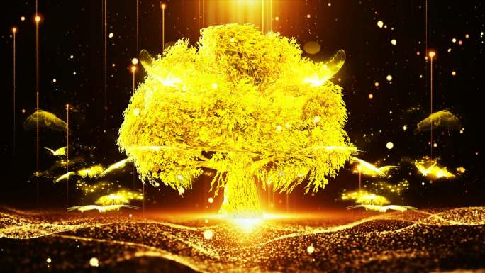 金色粒子大树