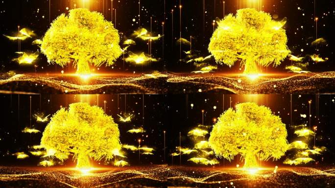 金色粒子大树