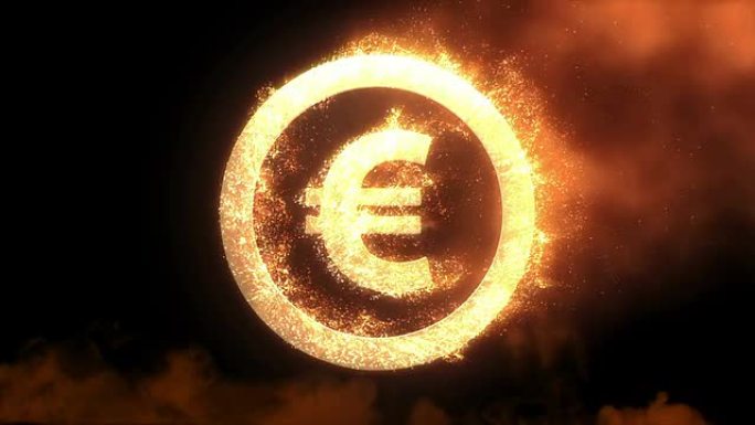 欧元标志火灾