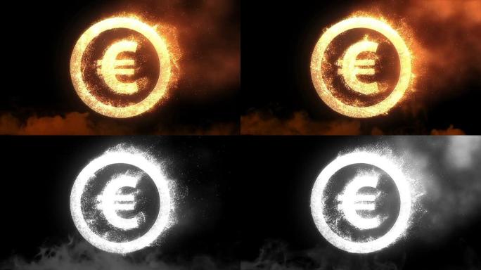 欧元标志火灾