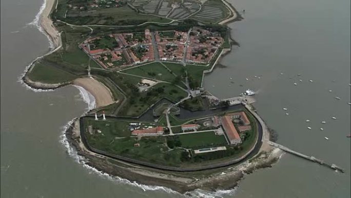 Ile-D'Aix - Aerial View-普瓦图-夏朗德省,滨海夏朗德省,罗什福尔区,法国