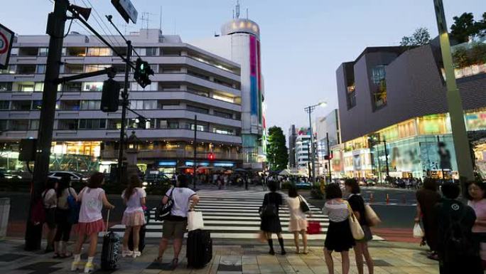 日本原宿区的东京十字路口