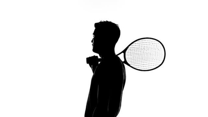 网球运动员轮廓