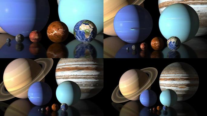 行星大小宇宙探索银河系天体动画