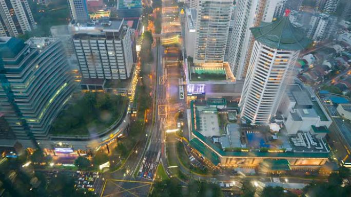 新加坡乌节路斯科特路鸟瞰图