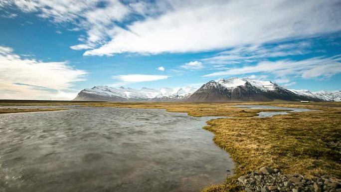 高清延时: 冰岛南部的山脉