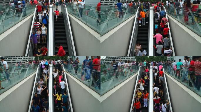 新加坡高清延时自动扶梯