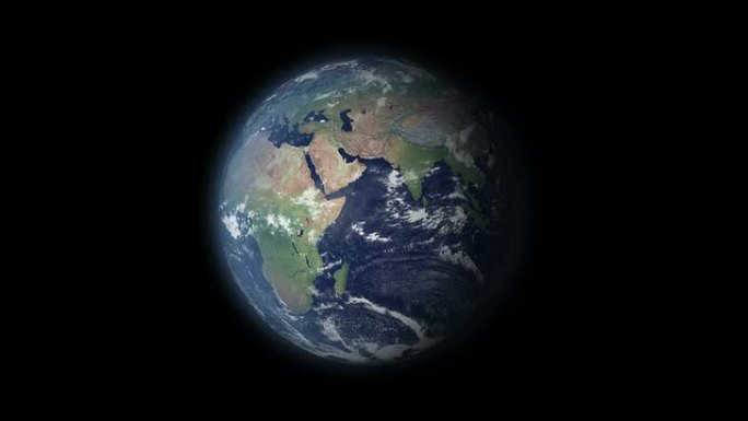 以美国大陆为中心的地球360度旋转和变焦