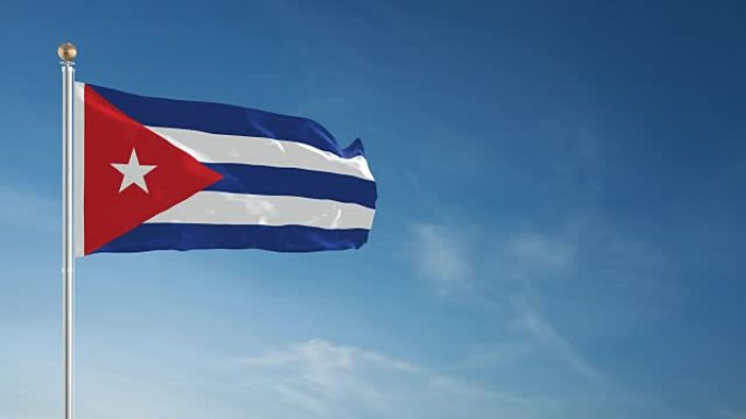 4K古巴国旗-可循环