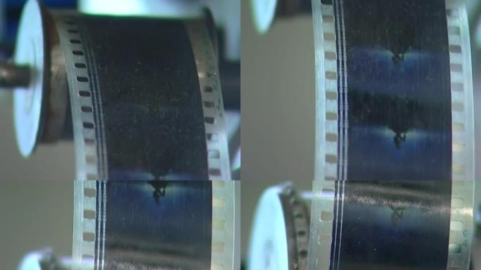 电影院卷轴电影素材老式胶片实拍