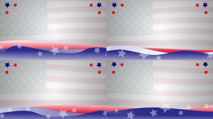 星条旗美国背景循环