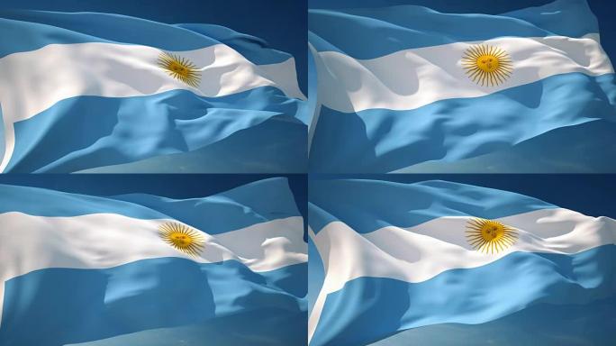 4K阿根廷国旗-可循环
