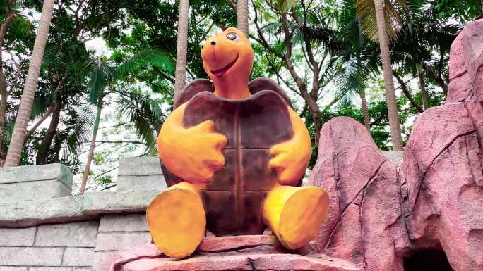 4K野生动物海龟乌龟雕像