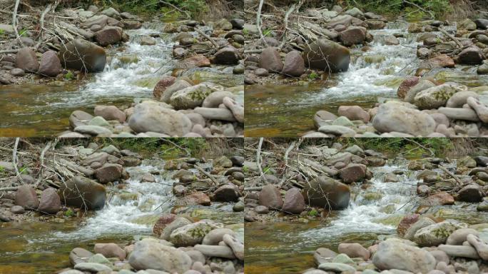 森林深处美丽的瀑布。