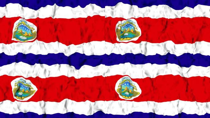 慢动作中挥舞哥斯达黎加国旗。