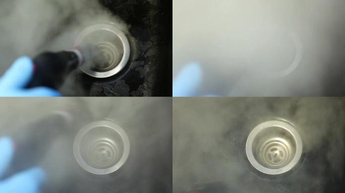 蒸汽清洗厨房水槽排水管