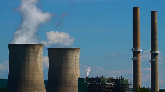 核煤双塔碳排放气候变暖生态影响