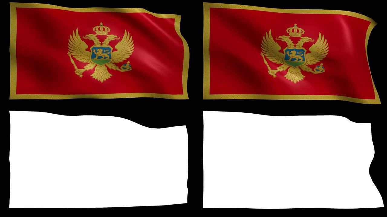 黑山的股票市场旗帜-阿尔法和环路