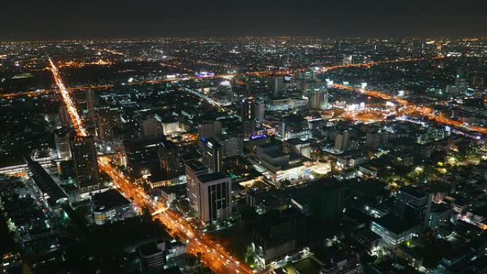 曼谷城市夜间延时