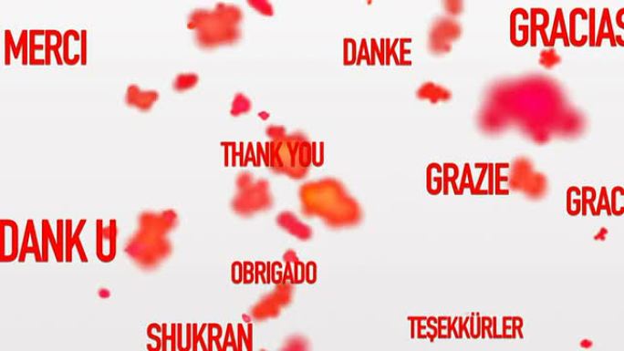 用多种语言表示感谢