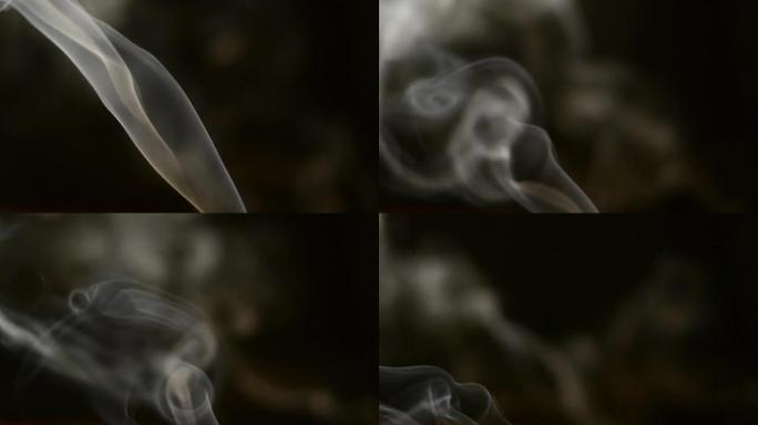 烟烟雾上升流动香烟白烟雾气干冰仙境