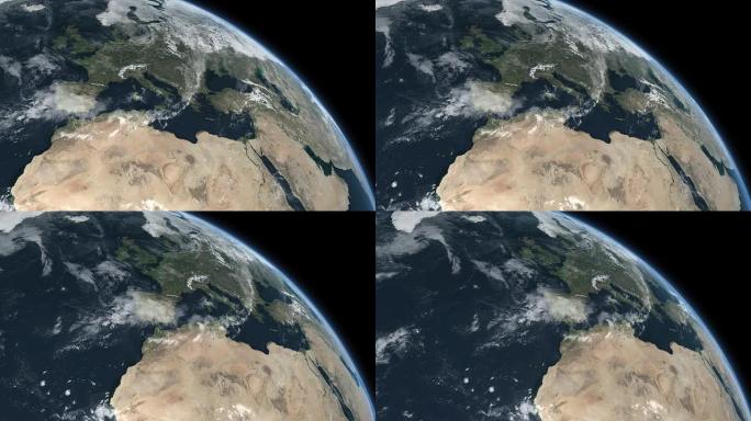 地球第一季度非洲-欧洲-大西洋