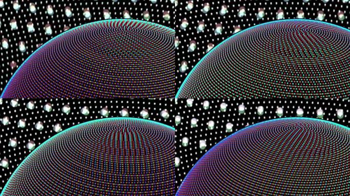 镜球RGB地球仪迷幻彩球旋转彩球
