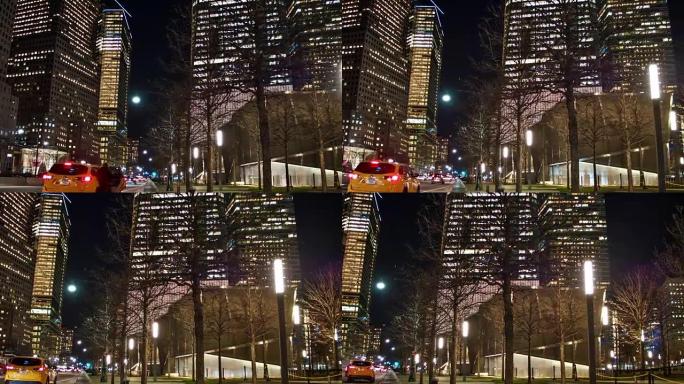 纽约街头纽约夜晚大楼城市夜景视频素材