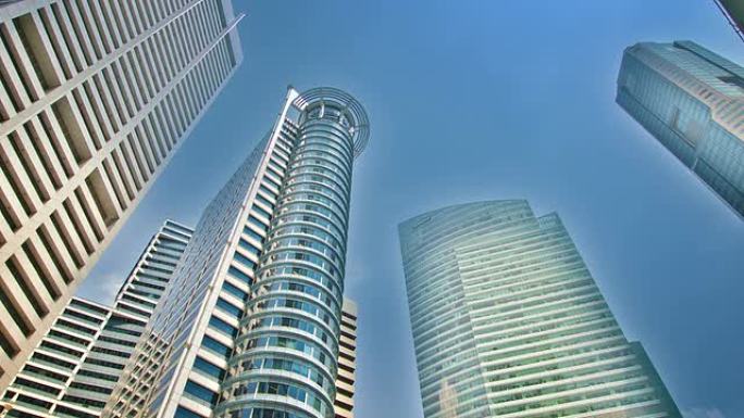 新加坡新加坡金融中心cbd城市航拍
