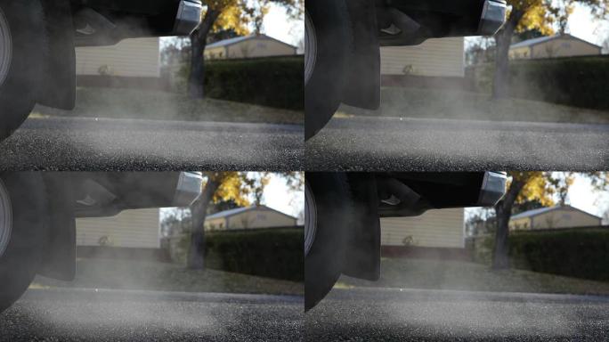高清视频排气尾管汽车排气丹佛科罗拉多州