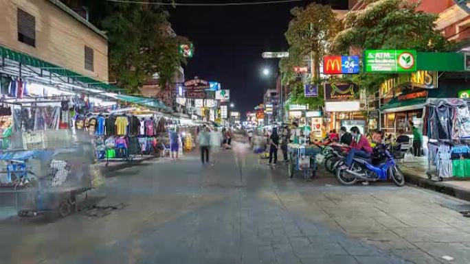 泰国旅行地点Timelapse Khaosan路