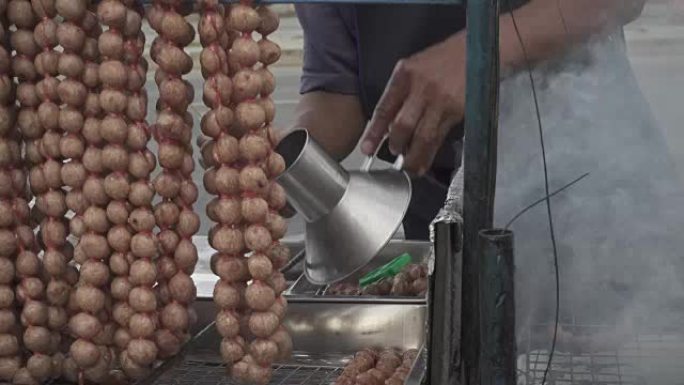 泰国街头食品肉丸