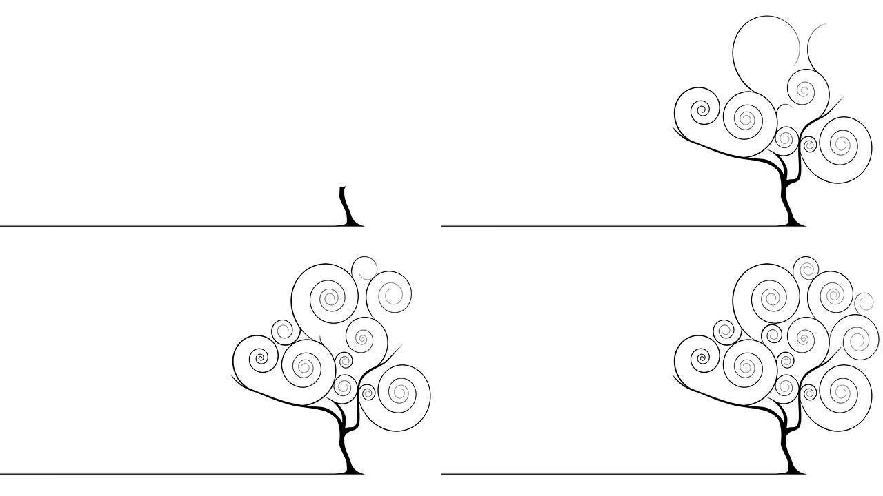 螺旋树轮廓生长