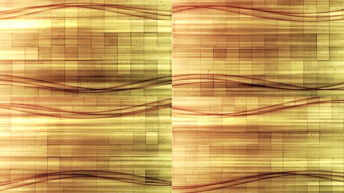 抽象数字块线条波纹波浪金色方块方形大屏背