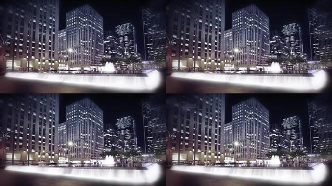 纽约城市夜景航拍城市宣传片夜晚空镜头