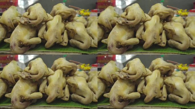 鸡肉和鸭煮白斩鸡视频素材