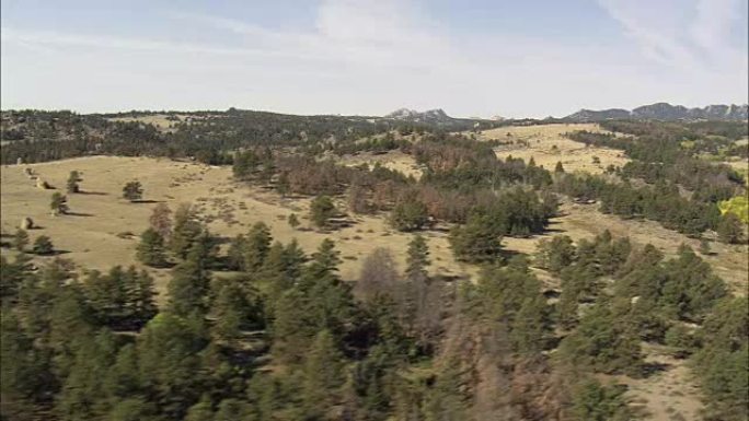 柯特高迪州立公园的立石-鸟瞰图-怀俄明州，拉勒米县，美国