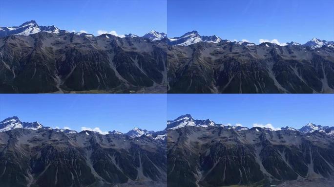 美丽的风景俯瞰山。库克，新西兰