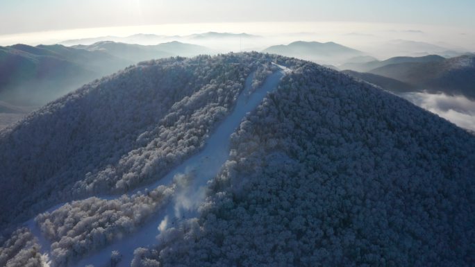 4k吉林省北大湖雪场航拍