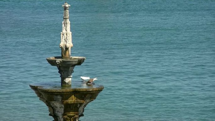 罗德岛希腊鸽子喷泉