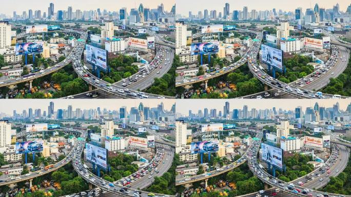 高清延时，汽车在收费高速公路上行驶