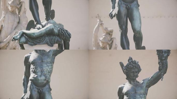 佛罗伦萨贵族广场的青铜雕像