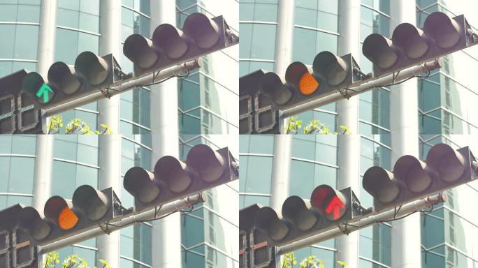 城市中的交通信号灯