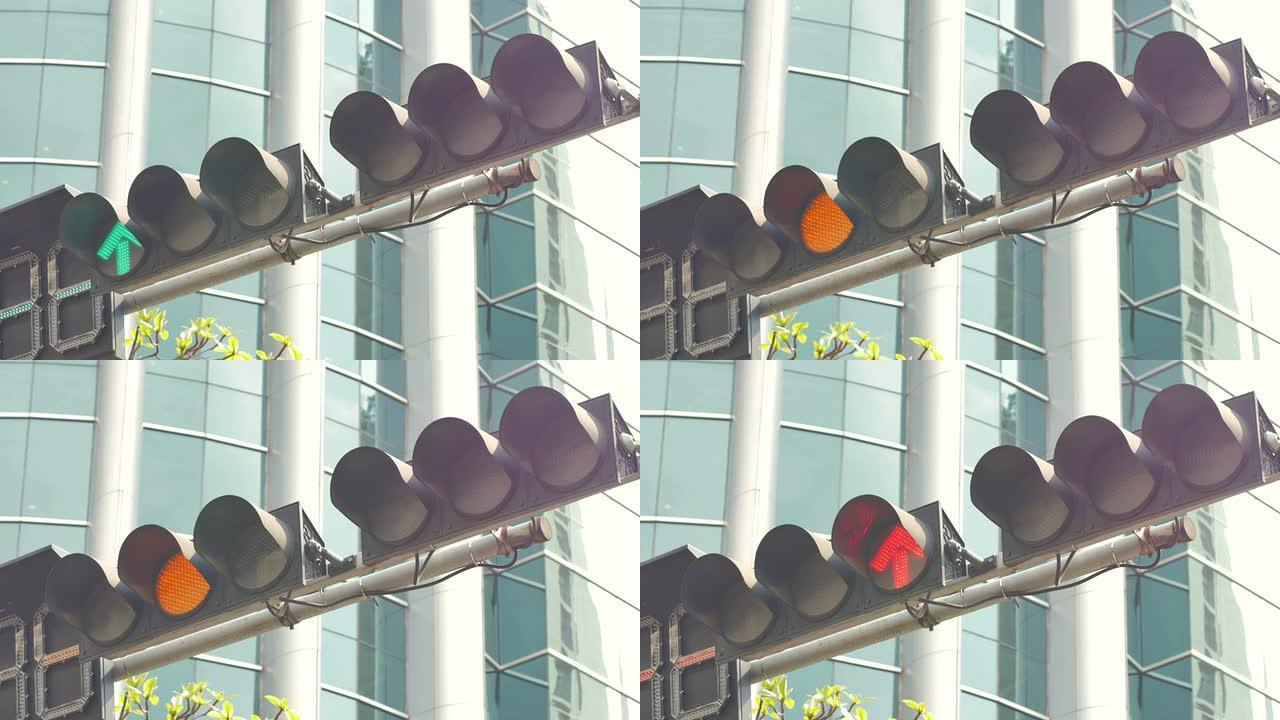 城市中的交通信号灯